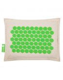 FlowerMAT Акупрессурный массажный коврик + Подушка точечного массажа + сумка , Бежевый с зеленым
