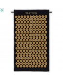 Массажный коврик для акупрессуры Akumata черно-золотой 73x43 см с подушкой 