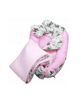 Детский комплект 7в1: гнездышко, одеяло, подушки "Розовые цвета"