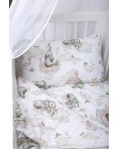 Bērnu gultas veļas komplekts: Segas pārvalks 120x90 cm un spilvendrāna 60x40 cm
