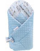 Двусторонний детский конверт-одеяло "Голубой паровоз" 