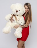Lācis "I love you" 110 cm Krēmkrāsas
