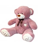 Plīša lācis “I Love you” 150 cm brūkleņu krāsā