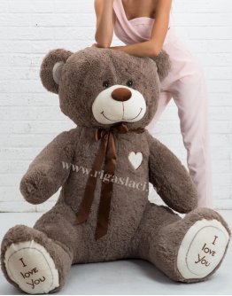 Медведь “I Love you” Серо-коричневый 180 см