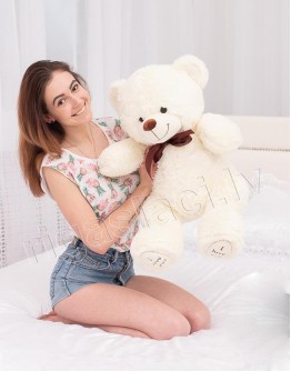 Медведь "I love you" 85 см Молочный