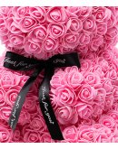 Rožu lācis rozā krāsā 35 cm